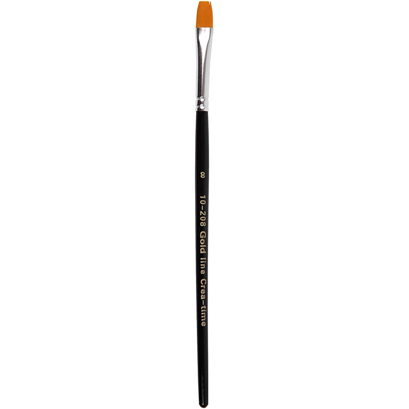 Gold Line Pinsel, Nr. 8, L 18,5 cm, B 8 mm, Flach, 12 Stk/ 1 Pck [HOB-10208]