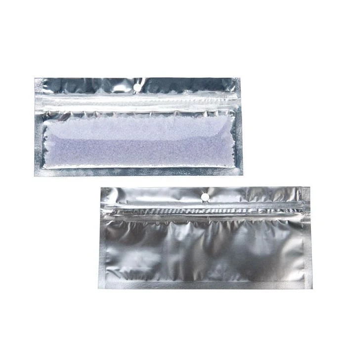 Druckverschlussbeutel Transparent/Silber 14x4.5cm mit Aufhängeloch (100 Stück) [HZBB8S]