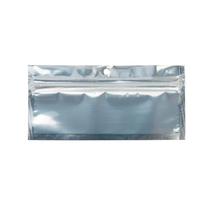 Druckverschlussbeutel Transparent/Schwarz 14x4.5cm mit Aufhängeloch (100 Stück) [HZBB8CB]