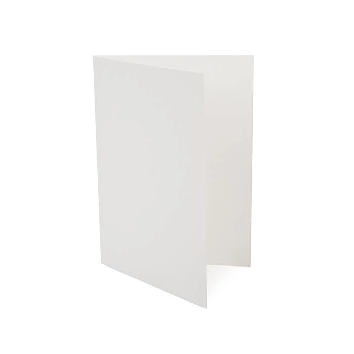Glückwunschkarten mit Büttenkanten Weiß 14x10,8cm Neenah Teton (50 Stück) [PN20]