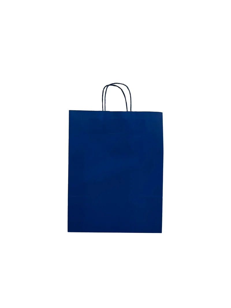 Papiertragetaschen Dunkelblau 32x12x41cm Kraft 100g/m² (50 Stück) [PAM3241DKBL]