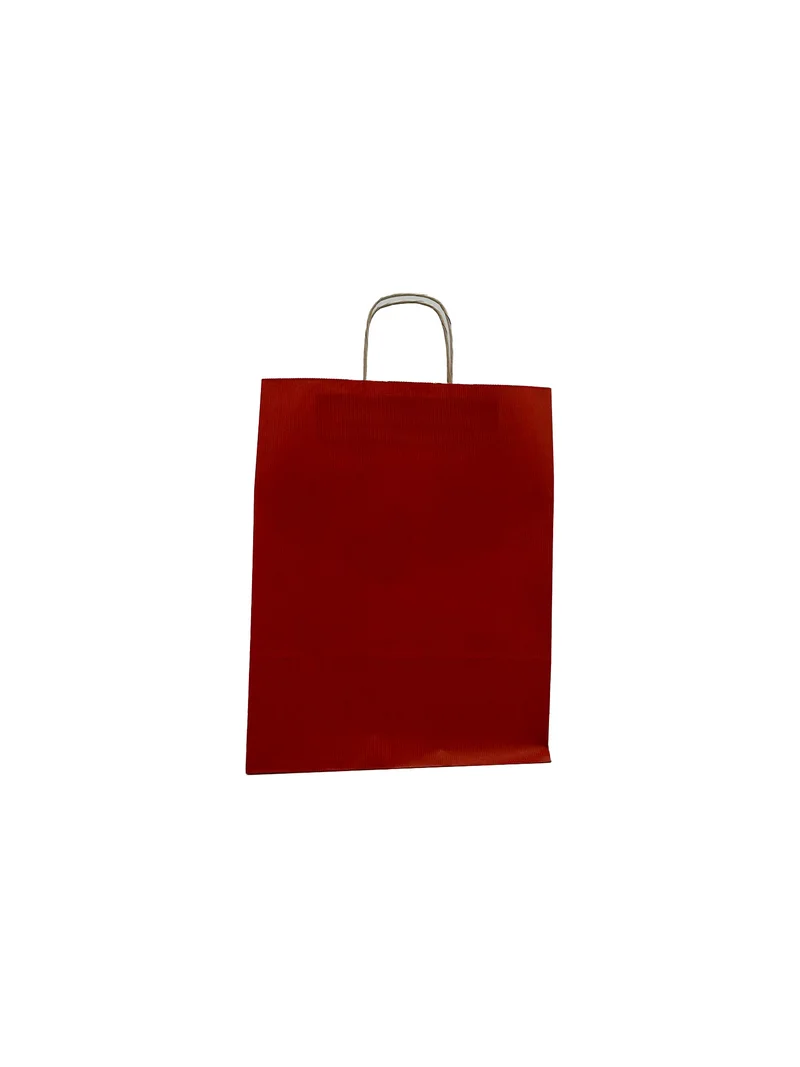 Papiertragetaschen Dunkelrot 32x12x41cm Kraft 100g/m² (50 Stück) [PAM3241DKR]