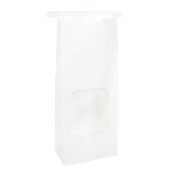 Kraftbeutel Weiß wiederverschließbar 10.8x6.4x26.7cm (100 Stück) [TTW2W]