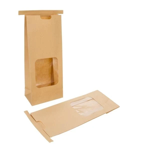 Kraftbeutel Braun wiederverschließbar 10.8x6.4x26.7cm (100 Stück) [TTW2K]