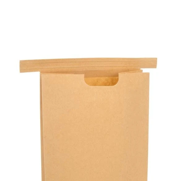 Kraftbeutel Braun wiederverschließbar 10.8x6.4x26.7cm (100 Stück) [TTW2K]