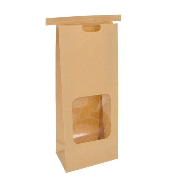 Kraftbeutel Braun wiederverschließbar 10.8x6.4x26.7cm (100 Stück) [TTW2K]