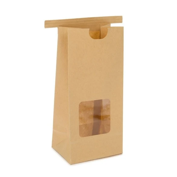 Kraftbeutel Braun wiederverschließbar 8,6x6,4x19,7cm (100 Stück) [TTW1K]