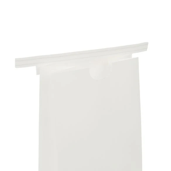 Kraftbeutel Weiß wiederverschließbar 10.8x6.4x26.7 cm (100 Stück) [TTB2W]