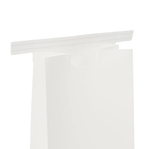 Kraftbeutel Weiß wiederverschließbar 8.6x6.4x19.7cm (100 Stück) [TTB1W]