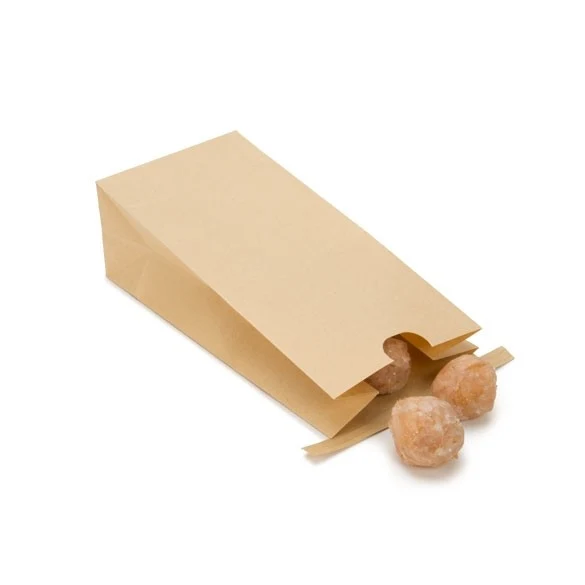 Kraftbeutel Braun wiederverschließbar 8,6x6,4x19,7cm (100 Stück) [TTB1K]