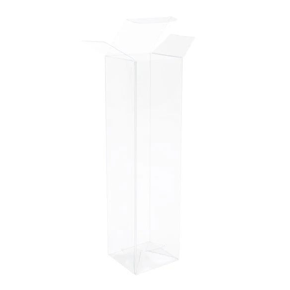 Klarsichtschachteln 5.2x5.2x20.6cm mit Automatikboden (25 Stück) [PLB336]