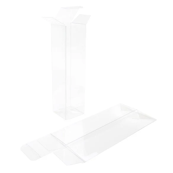 Klarsichtschachteln 5.2x5.2x20.6cm mit Automatikboden (25 Stück) [PLB336]