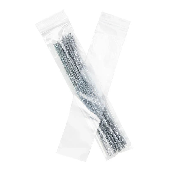 Druckverschlussbeutel Transparent 7.5x35.5cm PE 50 Mikron (100 Stück) [2PE314]
