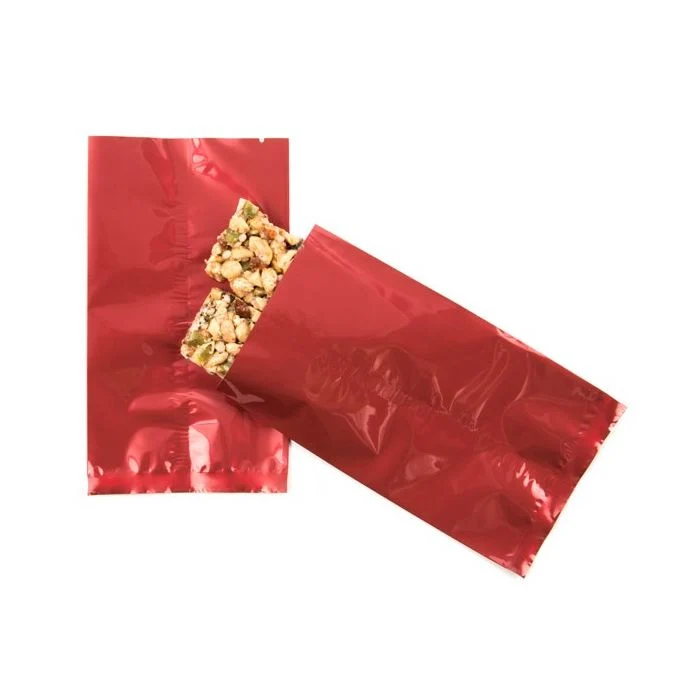 Plastikbeutel Rot 5x5.7cm Metallisiert und Verschweißbar (100 Stück) [SMB22QR]