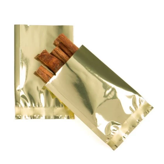 Plastikbeutel Gold 5x7.5cm Metallisiert und Verschweißbar (100 Stück) [SMB23SG]