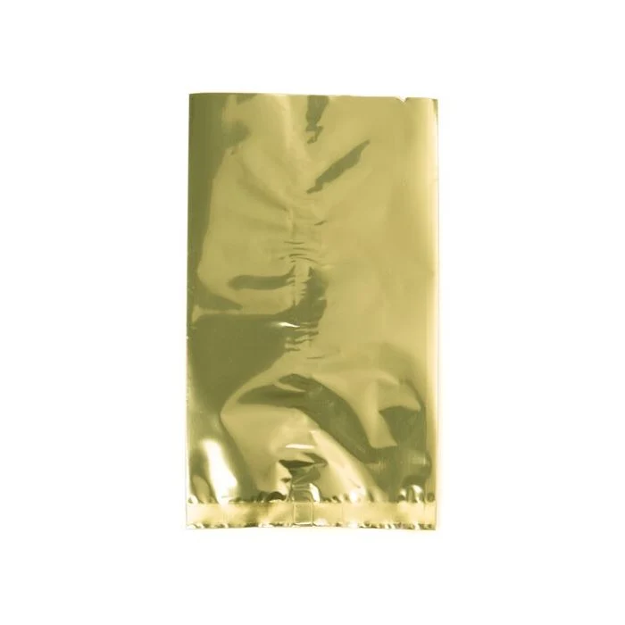 Plastikbeutel Gold 9.5x16cm Metallisiert und Verschweißbar (100 Stück) [SMB3X6QG]