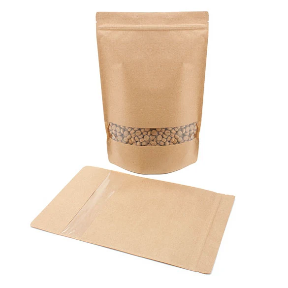 Standbodenbeutel Kraft 23x12x34.5cm | 900 Gramm (100 Stück) [ZBGW6K]