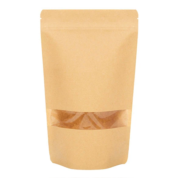 Standbodenbeutel Kraft 17x9x28.5cm | 340 Gramm (100 Stück) [ZBGW4K]