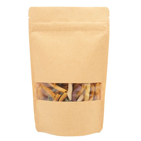 Standbodenbeutel Kraft 13x7x20.5cm | 110 Gramm (100 Stück) [ZBGW3K]