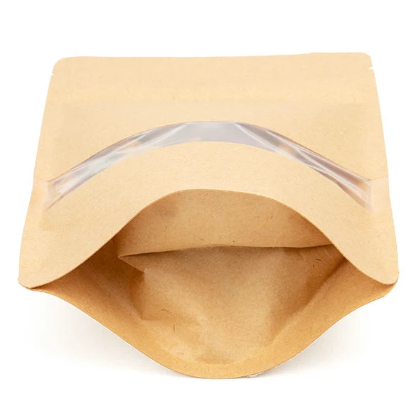 Standbodenbeutel Kraft 13x7x20.5cm | 110 Gramm (100 Stück) [ZBGW3K]
