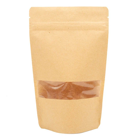 Standbodenbeutel Kraft 13x7x20.5cm | 110 Gramm (100 Stück) [ZBGW3K]