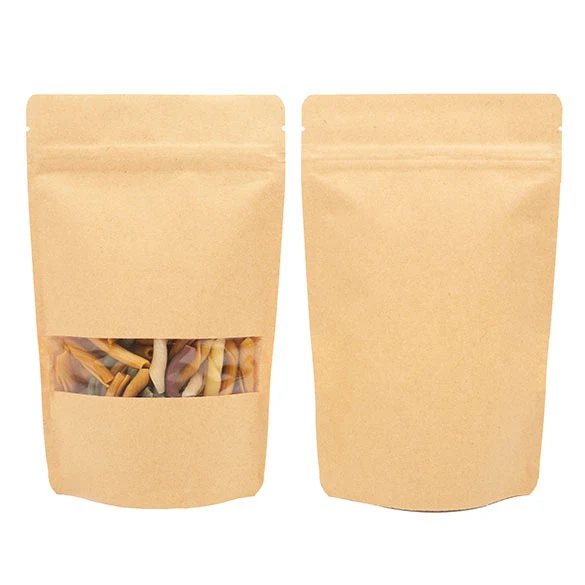 Standbodenbeutel Kraft 13x7x20.5cm | 110 Gramm (100 Stück) [ZBGW3K]