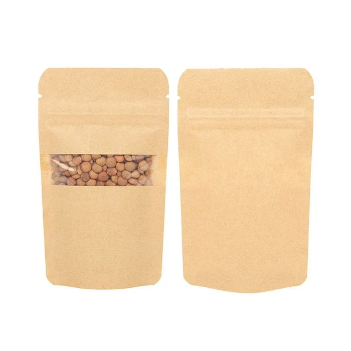 Standbodenbeutel Kraft 8x5x13cm | 28 Gramm (100 Stück) [ZBGW1K]