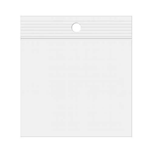 Druckverschlussbeutel mit Aufhängeloch 10x7.5cm Transparent PP 50 Mikron (100 Stück) [ZR43]