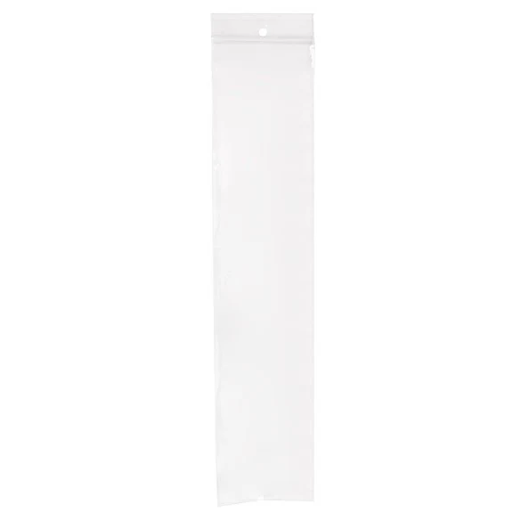 Druckverschlussbeutel mit Aufhängeloch 7.5x35.5cm Transparent PP 50 Mikron (100 Stück) [ZR314]