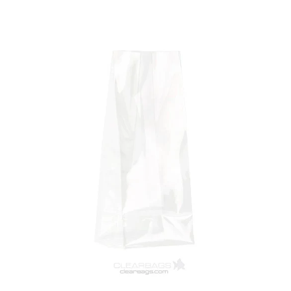 Blockbodenbeutel 5.1x3.8x12.7cm Transparent (100 Stück) [FGCC3]