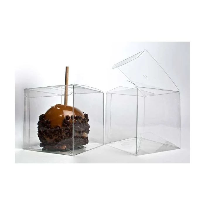 Klarsichtschachteln für Süßigäpfel 10.2x10.2x10.2cm (25 Stück) [FS56]