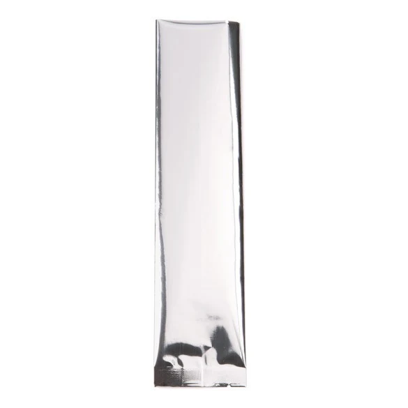 Kunststoffbeutel Silber 5x20,3cm Metallisiert und Verschweißbar (100 Stück) [SVP28S]
