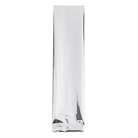 Kunststoffbeutel Silber 5x20,3cm Metallisiert und Verschweißbar (100 Stück) [SVP28S]