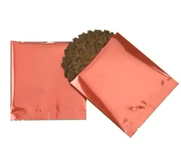 Kunststoffbeutel Rot 10.2x10.2cm Metallisiert und Verschweißbar (100 Stück) [SVP44R]