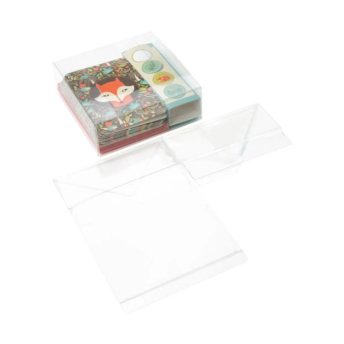 Klarsichtschachteln 14.3x14.3x5.1cm mit Automatikboden (25 Stück) [PLB198]