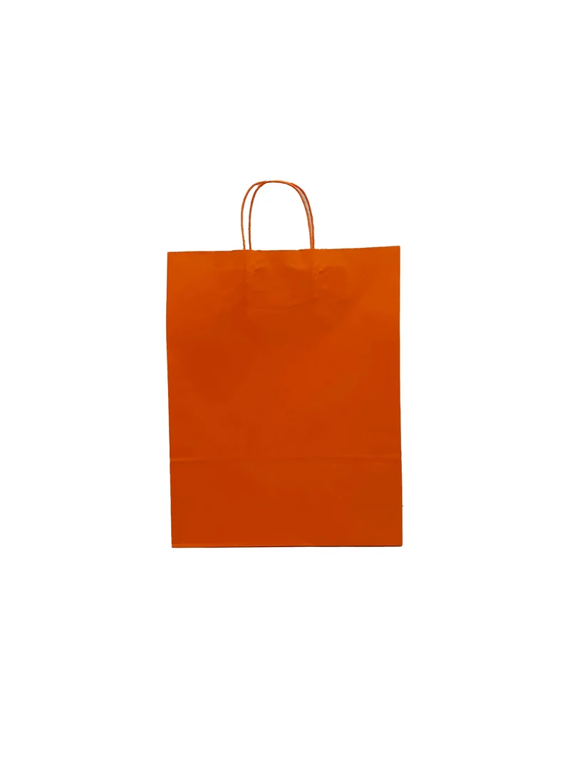 Papiertragetaschen Orange 32x12x41cm Kraft 100g/m² (50 Stück) [PAM3241OR]