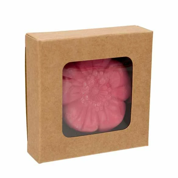 Pappschachteln Kraft Braun mit Fenster 7x2.1x6.8cm (25 Stück) [WKRG319]