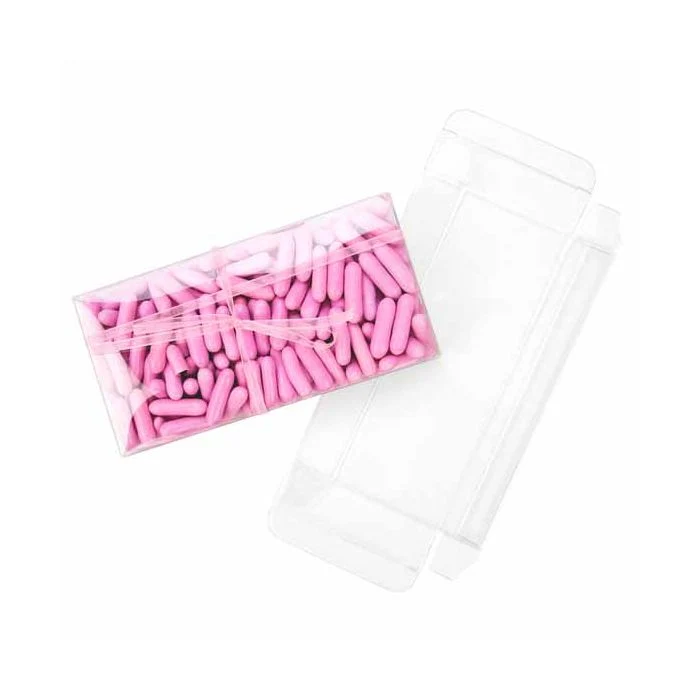 Klarsichtschachteln für 6 Pralinen 7x2.1x10.3cm (25 Stück) [FPB316]