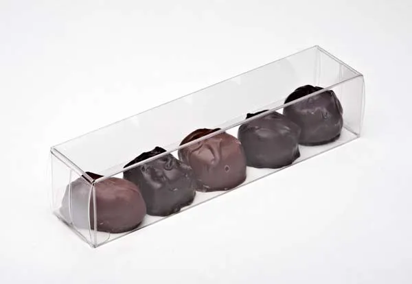 Klarsichtschachteln für 5 Pralinen 3.5x3.7x15.9cm (25 Stück) [FPB228]