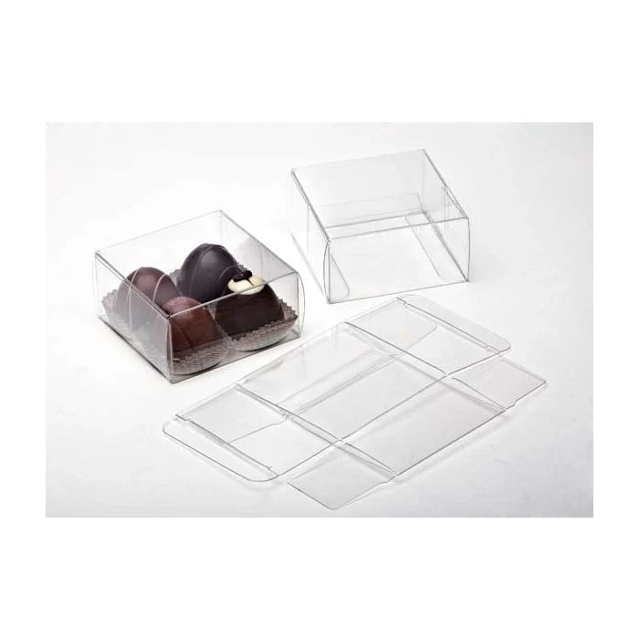 Klarsichtschachteln für 4 Pralinen 7x3.7x7cm (25 Stück) [FPB227]