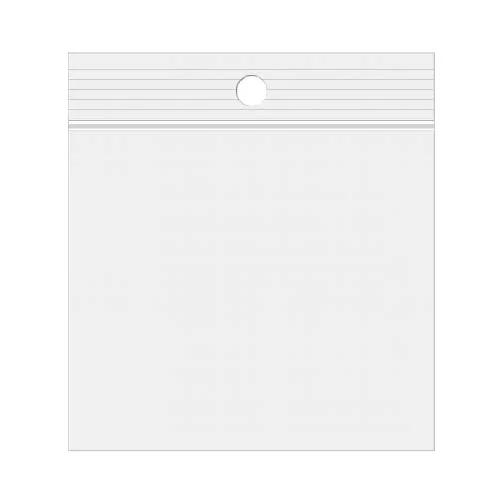 Druckverschlussbeutel mit Aufhängeloch 7x7.5cm Transparent PP 50 Mikron (100 Stück) [ZR23Q3]
