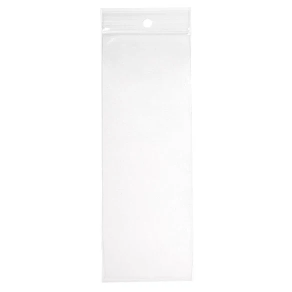 Druckverschlussbeutel mit Aufhängeloch 6.5x18cm Transparent PP 50 Mikron (100 Stück) [ZR2H7]