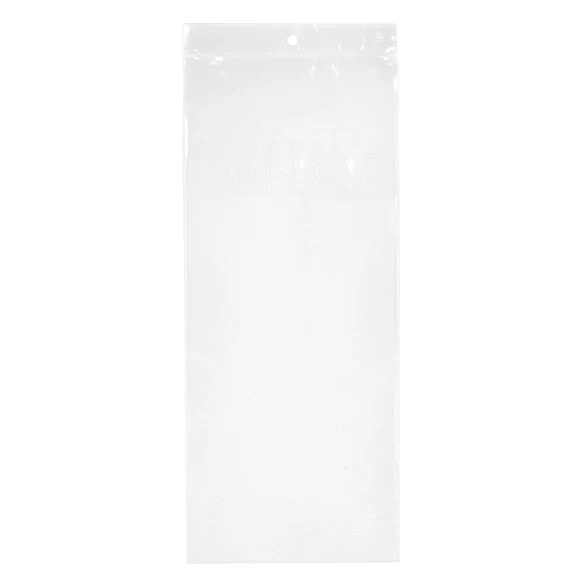 Druckverschlussbeutel mit Aufhängeloch 12.5x30.5cm Transparent PP 50 Mikron (100 Stück) [ZR512]