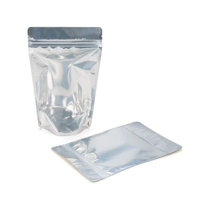 Standbodenbeutel Transparent/Gold 14.9x8.9x23.2.2cm | 310 Gramm (100 Stück) [ZBGG7]