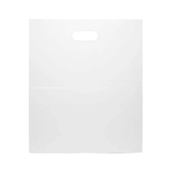 Polytragetaschen Frostweiß 38.1x45.7cm 60 Mikron LDPE (100 Stück) [H1518FT1]