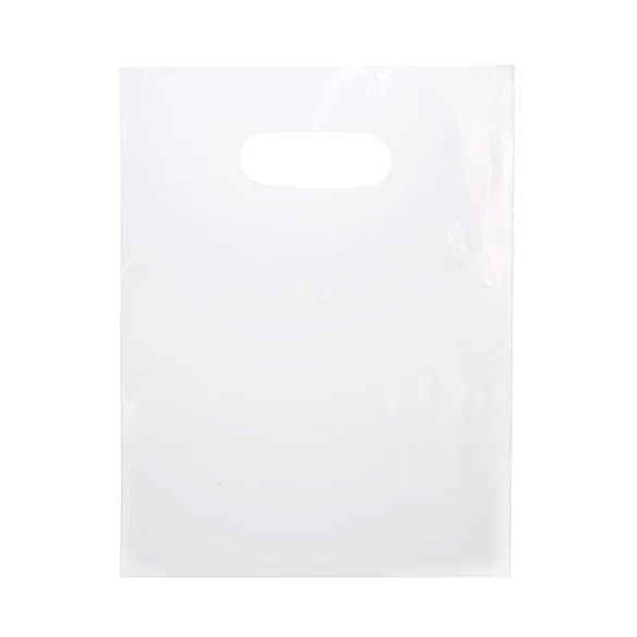 Polytragetaschen Frostweiß 22.9x30.5cm 60 Mikron LDPE (100 Stück) [H912FT1]