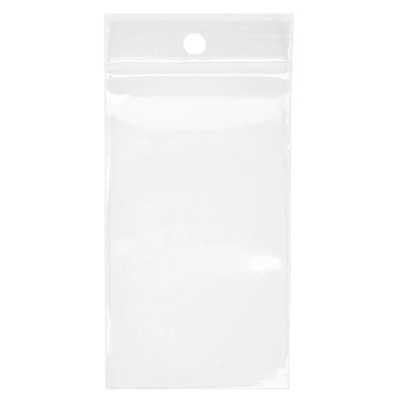 Druckverschlussbeutel mit Aufhängeloch 5.1x8.9cm Transparent PP 50 Mikron (100 Stück) [ZR23H]