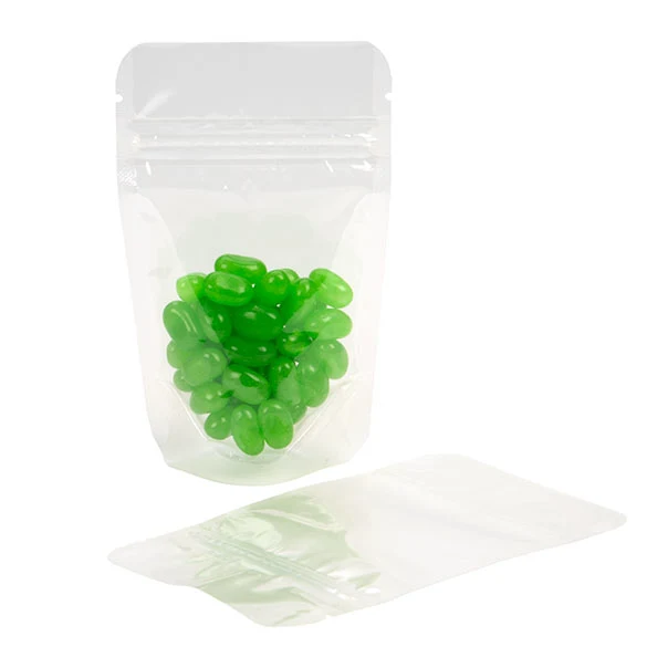 Standbodenbeutel Transparent 8x5x13cm | 28 Gramm (100 Stück) [ZBG1]