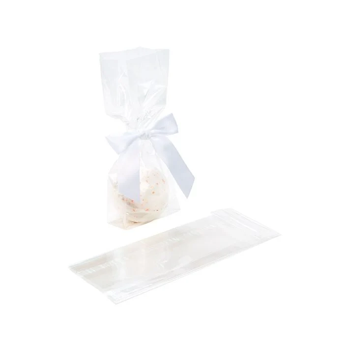 Blockbodenbeutel 7.6x3.2x21cm Transparent (100 Stück) [FGCC14]