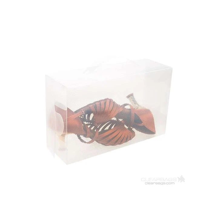 Klarsichtschachteln für Damenschuhe Frost 17,9x9,5x29,5cm mit Handle (4 Stück) [SB1]